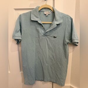 Lacoste men polo shirt classic fit in light blue size XS, FR 2